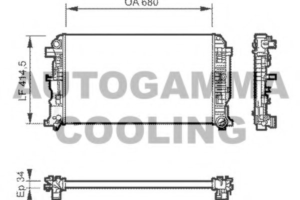 AUTOGAMMA 104536 Radiator, engine cooling